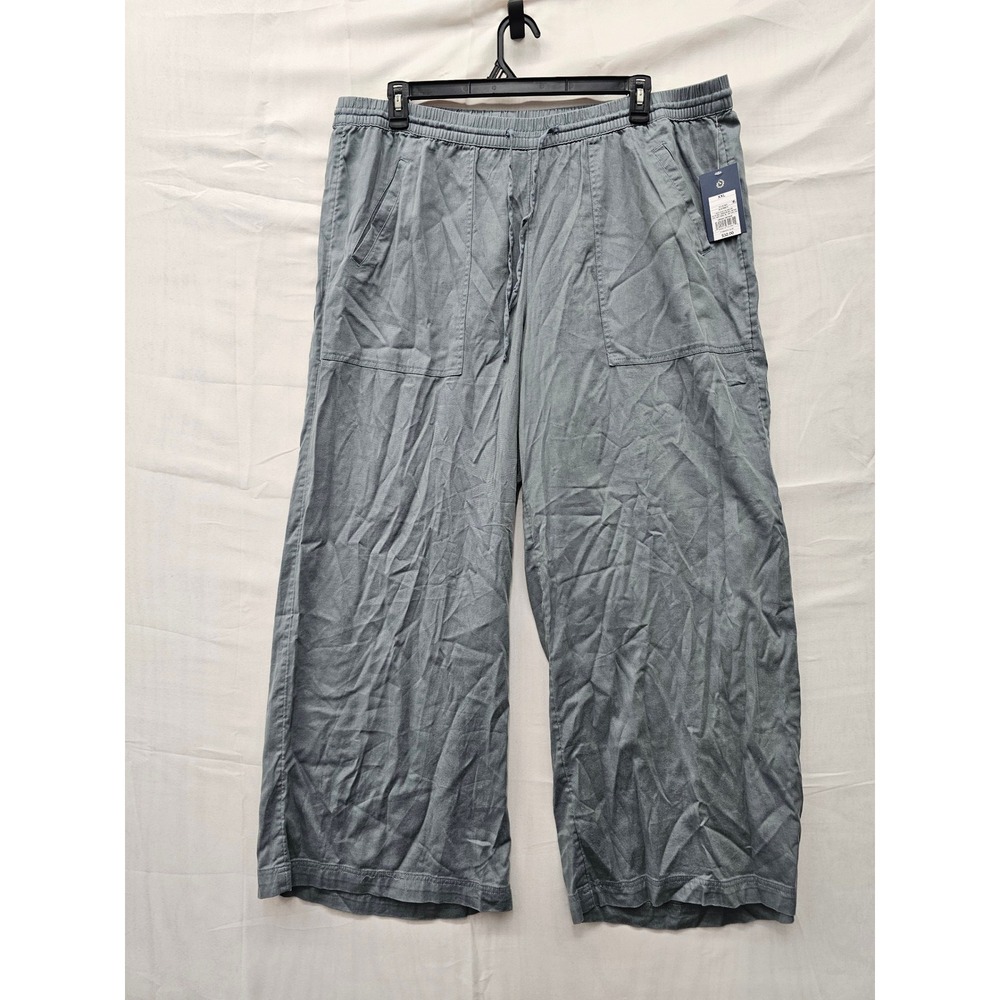 Universal Thread Womens Wide Leg Pants Blue Cotton Blend Casual Size XXL